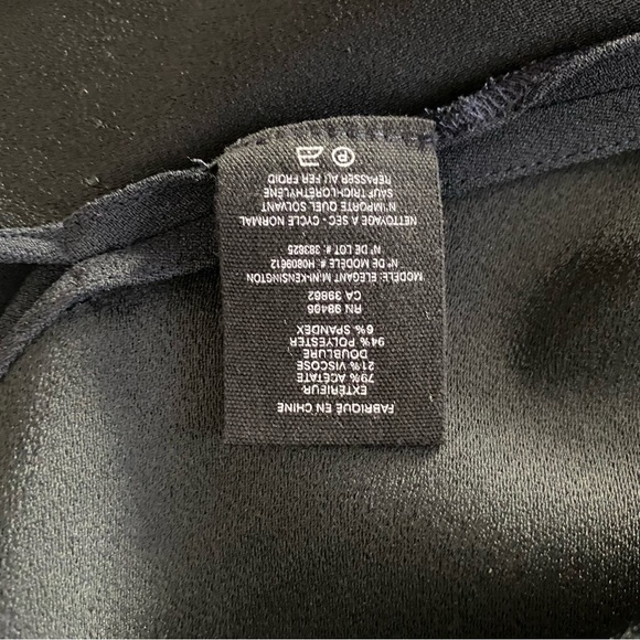 Theory Size 4 Navy Blue Off The Shoulder Elegant Mini Kensington Dress - Picture 8 of 8